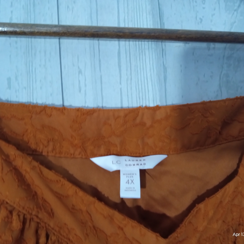 Women's Orange Blouse - Picture 2 of 2